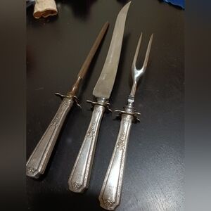 Hansen and Company Sterling silver carving set